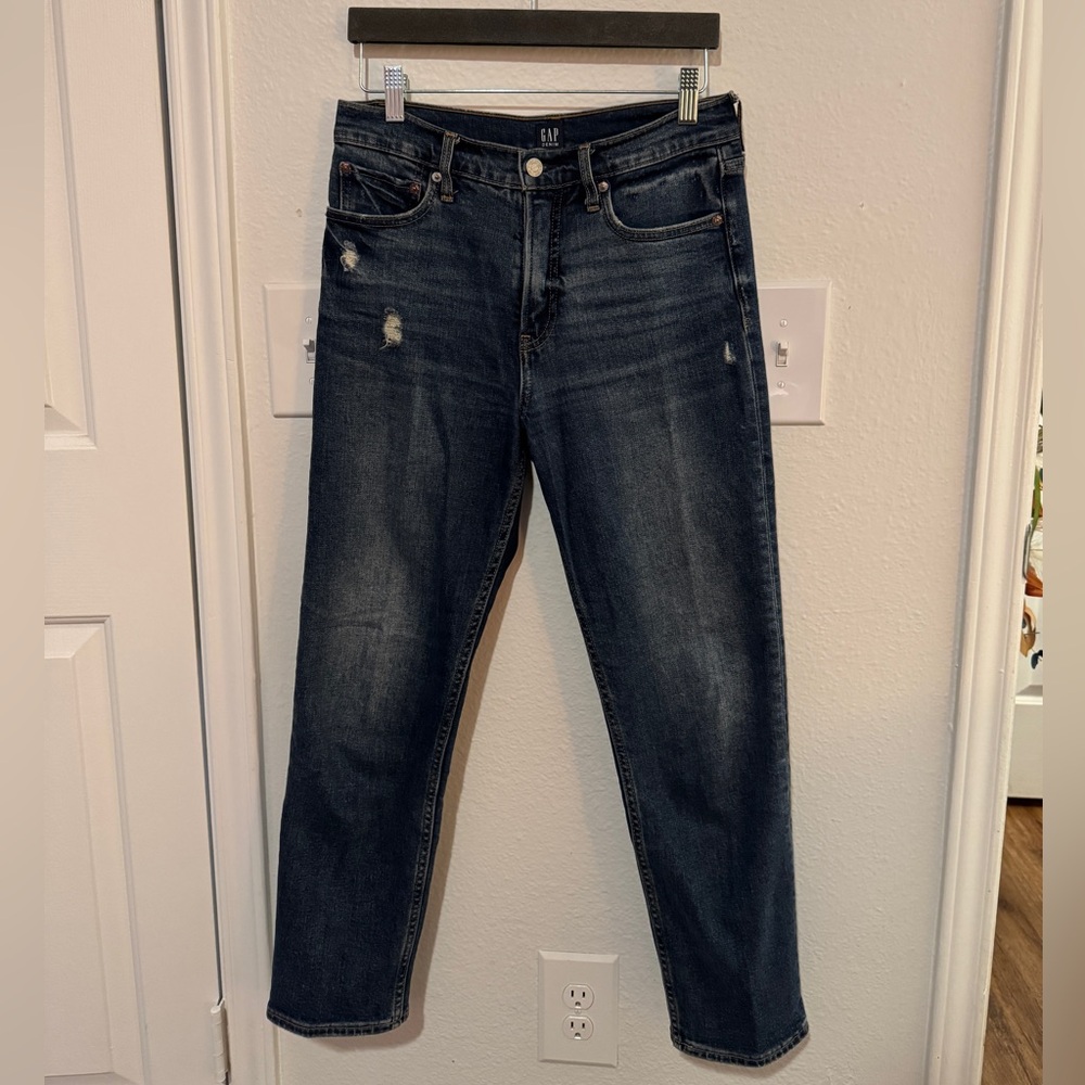 GAP Women's Dark Blue Cheeky Straight Leg Jeans